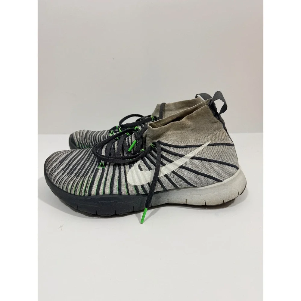 Nike Free Train Virtue Mens 11 Grey Black Green Good 833275-110 Flywire Running